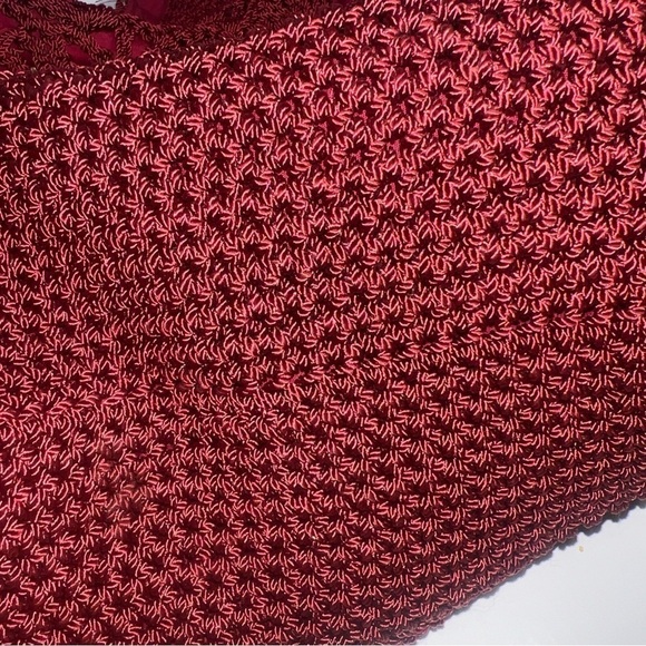Hand made crochet Burgundy bag y2k boho - Picture 5 of 14
